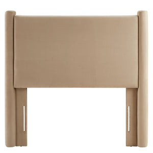 Modway Furniture Rael Performance Velvet Twin Headboard - Modern Luxury for Cozy Bedrooms, Easy Assembly & Style Upgrade Taupe MOD-7177-TAU