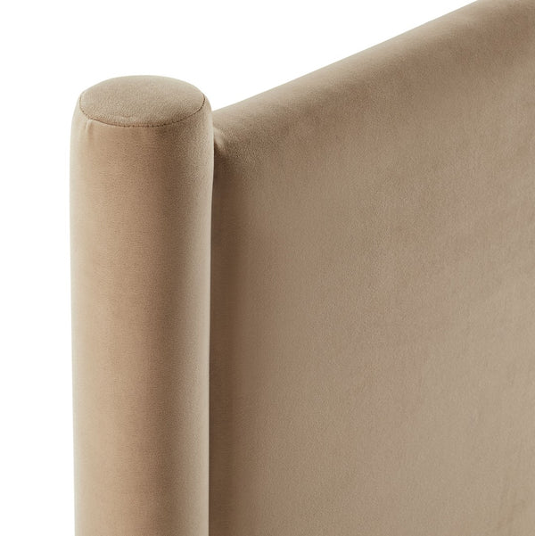 Modway Furniture Rael Performance Velvet Twin Headboard - Modern Luxury for Cozy Bedrooms, Easy Assembly & Style Upgrade Taupe MOD-7177-TAU