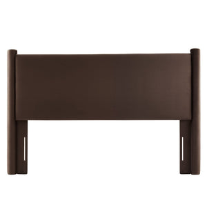 Modway Furniture Rael Performance Velvet Queen Headboard - Luxurious Modern Design for Elegant Bedroom Retreat Chocolate Brown MOD-7179-CHB