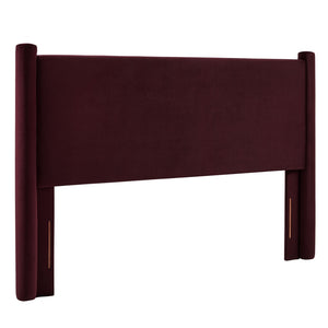 Modway Furniture Rael Performance Velvet King Headboard - Luxurious Comfort with Modern Elegance for Any Bedroom Decor Mulberry MOD-7180-MUL