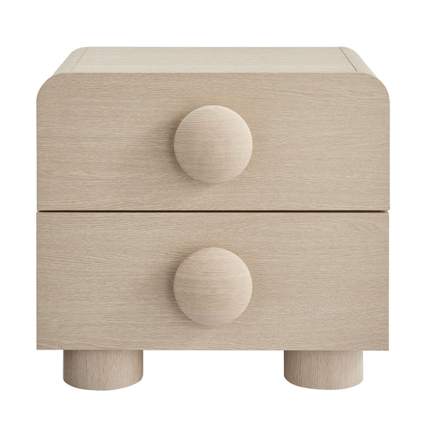 Modway Furniture Sonnet 2-Drawer Nightstand - Retro-Modern Charm with Ample Storage, Ideal for Any Bedroom or Living Space Ash MOD-7181-ASH
