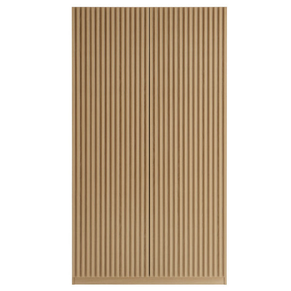 Modway Furniture Render Mid-Century Modern 2-Door Wardrobe Closet with Soft-Close Doors and Adjustable Shelving Oak MOD-7182-OAK