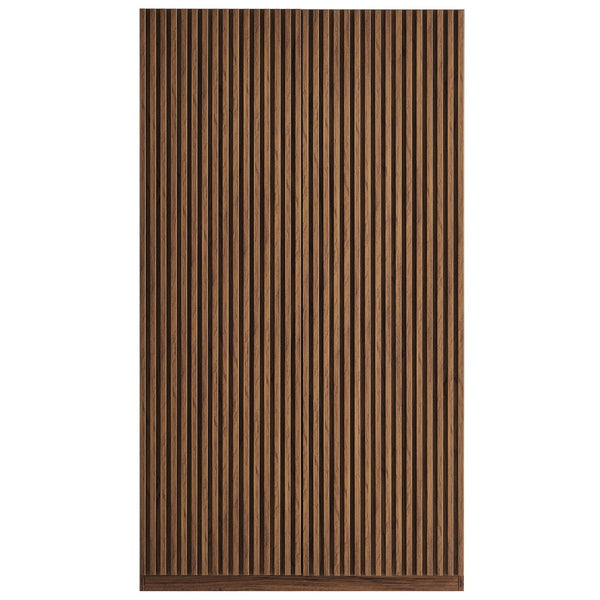 Modway Furniture Render Mid-Century Modern 2-Door Wardrobe Closet with Soft-Close Doors and Adjustable Shelving Walnut MOD-7182-WAL