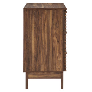 Modway Furniture Render 3-Drawer Nightstand - Mid-Century Modern Accent Cabinet with Ample Storage & Style MOD-7201-WAL