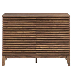 Modway Furniture Render 47" 6-Drawer Dresser - Mid-Century Modern Storage Solution with Walnut Finish & Style MOD-7204-WAL