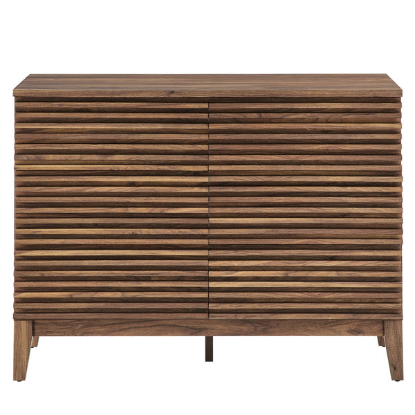Modway Furniture Render 47" 6-Drawer Dresser - Mid-Century Modern Storage Solution with Walnut Finish & Style MOD-7204-WAL