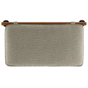 Modway Furniture Anela Wall-Mounted Chenille Upholstered Twin Headboard - Space-Saving, Cozy Design for Modern Rooms Oat Walnut MOD-7205-OAT-WAL