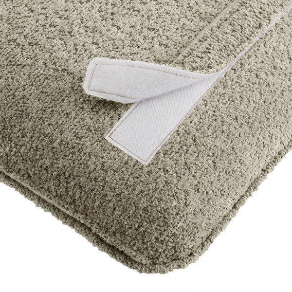 Modway Furniture Anela Wall-Mounted Chenille Upholstered Twin Headboard - Space-Saving, Cozy Design for Modern Rooms Oat Walnut MOD-7205-OAT-WAL