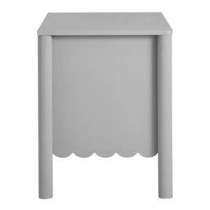 Modway Furniture Emmeline Scalloped 2-drawer Nightstand - Elegant Storage Solution For Modern Bedrooms & Living Spaces Gray  Mod-7206-lgr