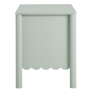 Modway Furniture Emmeline Scalloped 2-drawer Nightstand - Elegant Storage Solution For Modern Bedrooms & Living Spaces Green  Mod-7206-sge