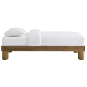 Modway Furniture Runa Twin Platform Bed - Modern Minimalist Design in French Oak, Sturdy Wood Frame, Easy Assembly MOD-7207-FRO