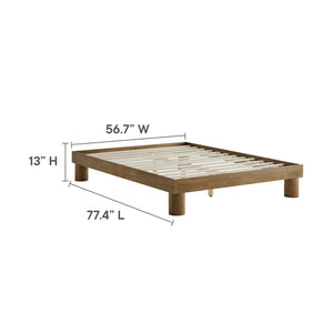 Modway Furniture Runa Wood Full Platform Bed - Sturdy, Stylish Design for Modern Bedrooms, No Box Spring Required! MOD-7208-FRO