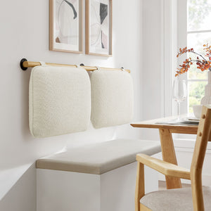 Modway Furniture Anela Wall-Mounted Chenille Upholstered Headboard - Cozy, Space-Saving Design for Modern Bedrooms Cream Natural MOD-7212-CRE-NAT