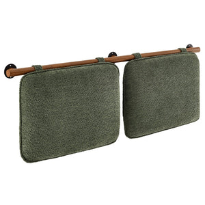 Modway Furniture Anela Wall-Mounted Chenille Upholstered Headboard - Cozy, Space-Saving Design for Modern Bedrooms Sage Walnut MOD-7212-SGE-WAL