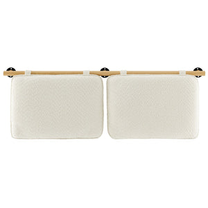 Modway Furniture Anela Wall-Mounted King Size Chenille Upholstered Headboard for Modern Bedroom Comfort & Style Cream Natural MOD-7213-CRE-NAT