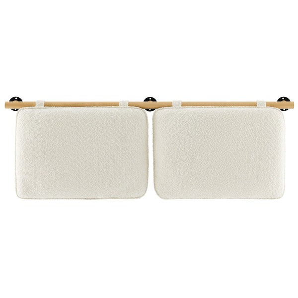 Modway Furniture Anela Wall-Mounted King Size Chenille Upholstered Headboard for Modern Bedroom Comfort & Style Cream Natural MOD-7213-CRE-NAT