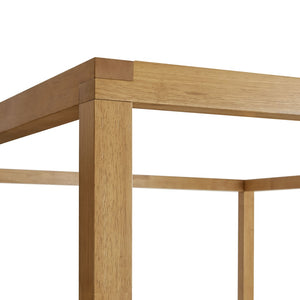 Modway Furniture Alva King Canopy Platform Bed by Modway – Solid Wood Frame for Modern, Serene Bedroom Retreat Oak MOD-7216-OAK