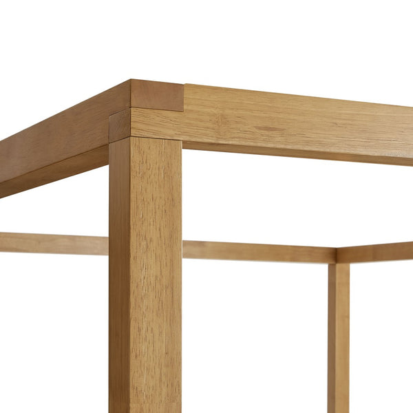 Modway Furniture Alva King Canopy Platform Bed by Modway – Solid Wood Frame for Modern, Serene Bedroom Retreat Oak MOD-7216-OAK