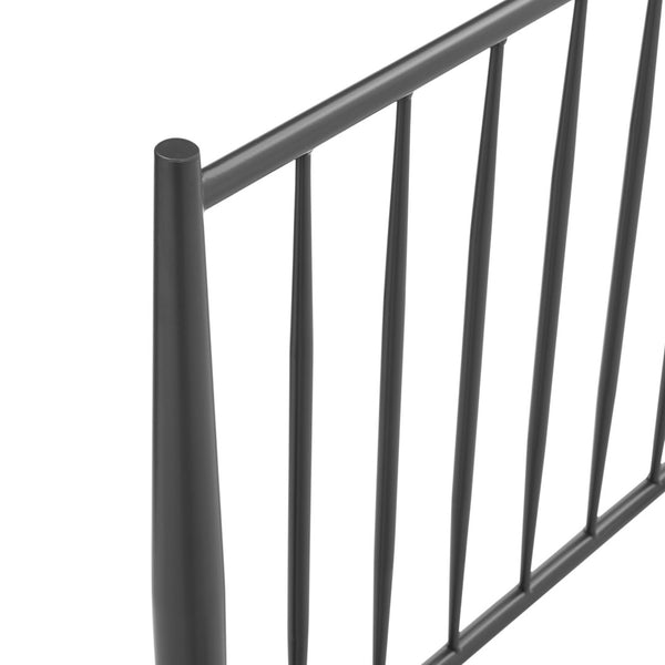 Modway Furniture Adair Spindle Metal Twin Platform Bed - Durable Iron Frame, Minimalist Design, Easy Assembly, Charcoal MOD-7217-CHA