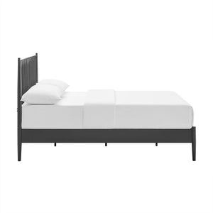 Modway Furniture Adair Spindle Metal Full Platform Bed - Timeless Farmhouse Design with Sturdy Support, Charcoal Finish MOD-7218-CHA