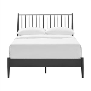 Modway Furniture Adair Spindle Metal Full Platform Bed - Timeless Farmhouse Design with Sturdy Support, Charcoal Finish MOD-7218-CHA