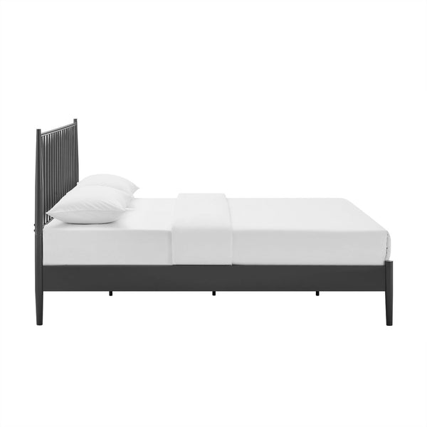 Modway Furniture Adair Spindle Metal Queen Platform Bed - Modern Iron Frame with Stylish Headboard & Supportive Slats MOD-7219-CHA