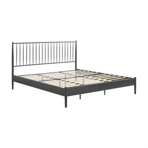 Modway Furniture Adair Spindle Metal King Platform Bed - Sturdy & Stylish with Farmhouse Charm & Mid-Century Design MOD-7220-CHA