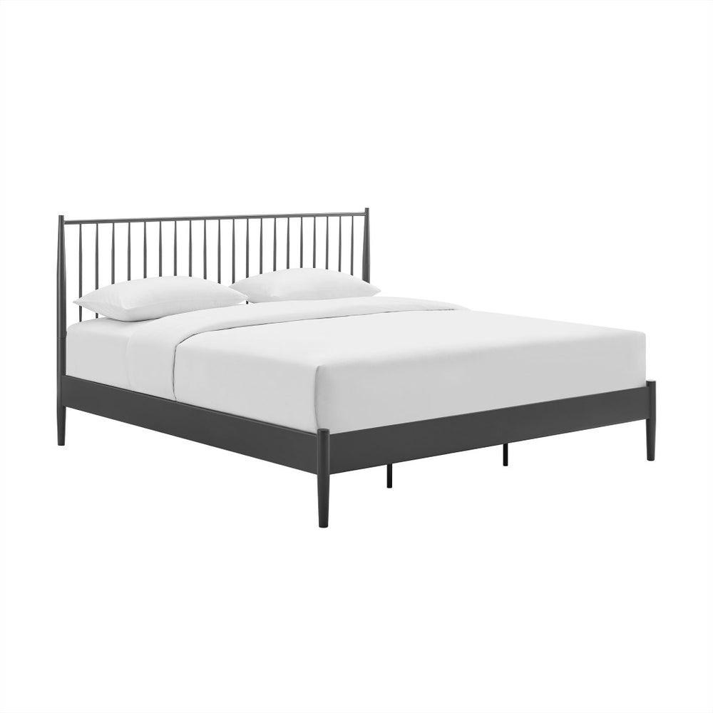 Modway Furniture Adair Spindle Metal King Platform Bed - Sturdy & Stylish with Farmhouse Charm & Mid-Century Design MOD-7220-CHA