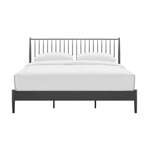 Modway Furniture Adair Spindle Metal King Platform Bed - Sturdy & Stylish with Farmhouse Charm & Mid-Century Design MOD-7220-CHA