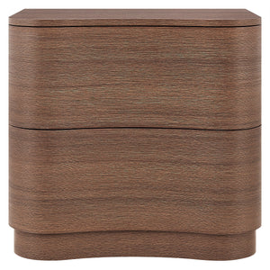 Modway Furniture Mirae 2-drawer Nightstand - Modern Curved Design With Sculptural Lines For Stylish Bedroom Storage Brown  Mod-7232-bbo