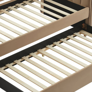 Modway Furniture Veyla Channel Tufted Performance Velvet Twin Daybed with Hidden Trundle for Stylish Living Spaces Taupe MOD-7234-TAU