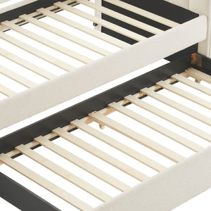 Modway Furniture Veyla Channel Tufted Boucle Twin Daybed with Trundle - Modern Space-Saving Comfort for Any Room MOD-7235-CLO