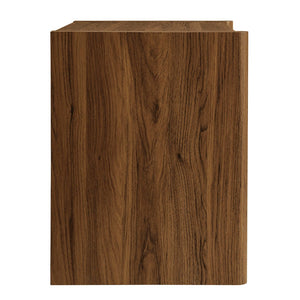 Modway Furniture Emric Wave Nightstand - Contemporary Walnut Accent Table with Full-Extension Drawers & Stylish Design MOD-7236-WAL