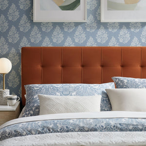Modway Furniture Lily Performance Velvet Upholstered Headboard with Biscuit Tufting for Full Beds Rust MOD-7253-RUS