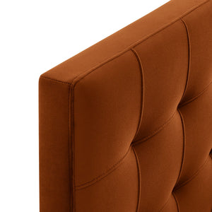 Modway Furniture Lily Performance Velvet Queen Headboard Biscuit Tufted Panel for Elegant Bedrooms Rust MOD-7254-RUS