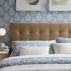 Modway Furniture Lily Modway Biscuit Tufted Velvet King Headboard with Foam Padding for Bedroom Taupe MOD-7255-TAU