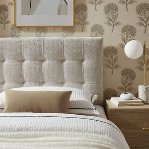 Modway Furniture Lily Modway Twin Headboard Biscuit Tufted Chenille Upholstered for Kids or Guest Rooms Dove MOD-7260-DOV
