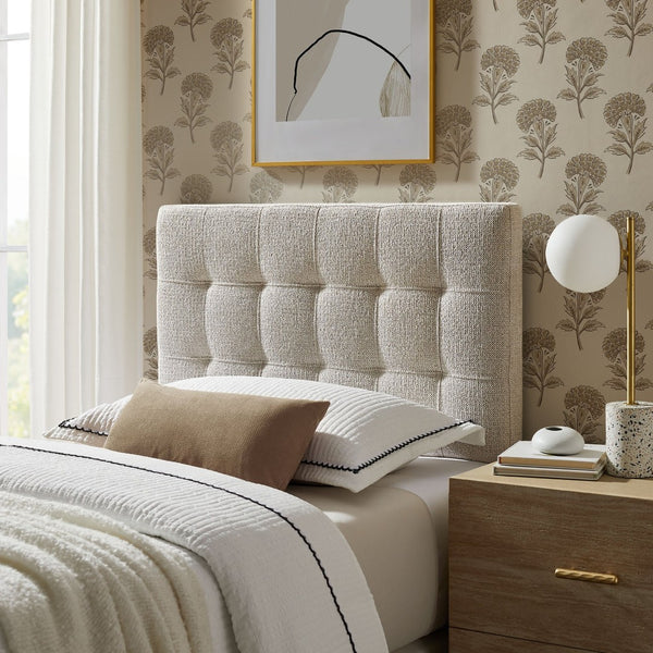 Modway Furniture Lily Modway Twin Headboard Biscuit Tufted Chenille Upholstered for Kids or Guest Rooms Dove MOD-7260-DOV