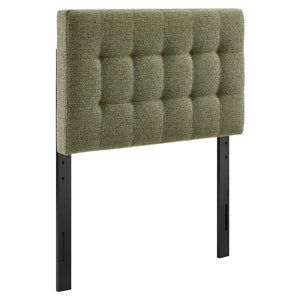 Modway Furniture Lily Modway Twin Headboard Biscuit Tufted Chenille Upholstered for Kids or Guest Rooms Leaf MOD-7260-LEA