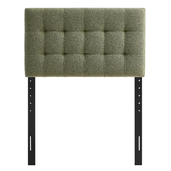 Modway Furniture Lily Modway Twin Headboard Biscuit Tufted Chenille Upholstered for Kids or Guest Rooms Leaf MOD-7260-LEA