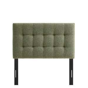 Modway Furniture Lily Modway Twin Headboard Biscuit Tufted Chenille Upholstered for Kids or Guest Rooms Leaf MOD-7260-LEA