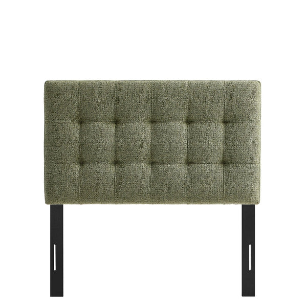 Modway Furniture Lily Modway Twin Headboard Biscuit Tufted Chenille Upholstered for Kids or Guest Rooms Leaf MOD-7260-LEA