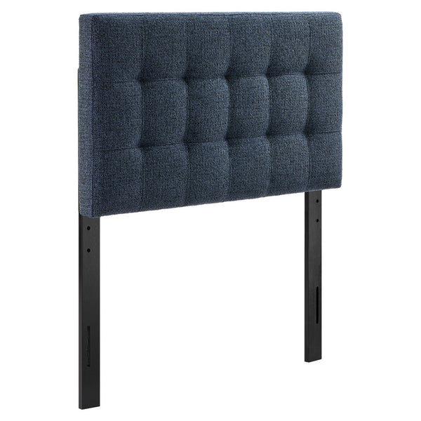 Modway Furniture Lily Modway Twin Headboard Biscuit Tufted Chenille Upholstered for Kids or Guest Rooms Navy Chenille MOD-7260-NAV