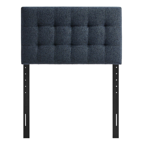 Modway Furniture Lily Modway Twin Headboard Biscuit Tufted Chenille Upholstered for Kids or Guest Rooms Navy Chenille MOD-7260-NAV