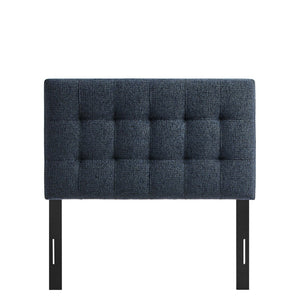 Modway Furniture Lily Modway Twin Headboard Biscuit Tufted Chenille Upholstered for Kids or Guest Rooms Navy Chenille MOD-7260-NAV