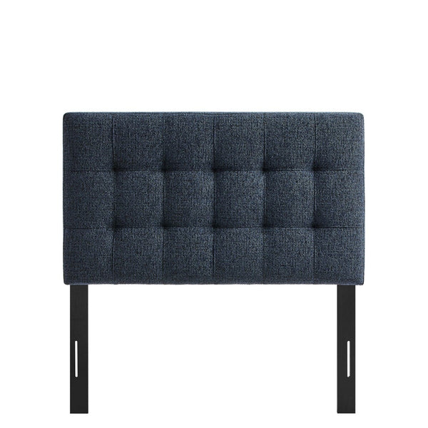 Modway Furniture Lily Modway Twin Headboard Biscuit Tufted Chenille Upholstered for Kids or Guest Rooms Navy Chenille MOD-7260-NAV