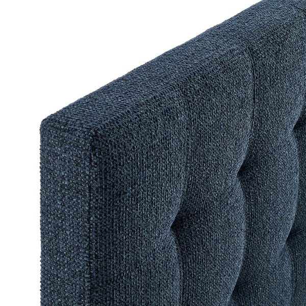 Modway Furniture Lily Modway Twin Headboard Biscuit Tufted Chenille Upholstered for Kids or Guest Rooms Navy Chenille MOD-7260-NAV