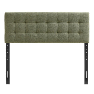 Modway Furniture Lily Modway Full Upholstered Headboard Biscuit Tufted Chenille Foam Padded Bedroom Leaf MOD-7261-LEA