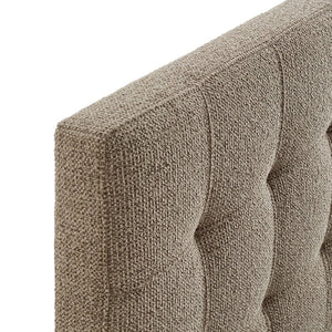 Modway Furniture Lily Modway Full Upholstered Headboard Biscuit Tufted Chenille Foam Padded Bedroom Taupe MOD-7261-TAU
