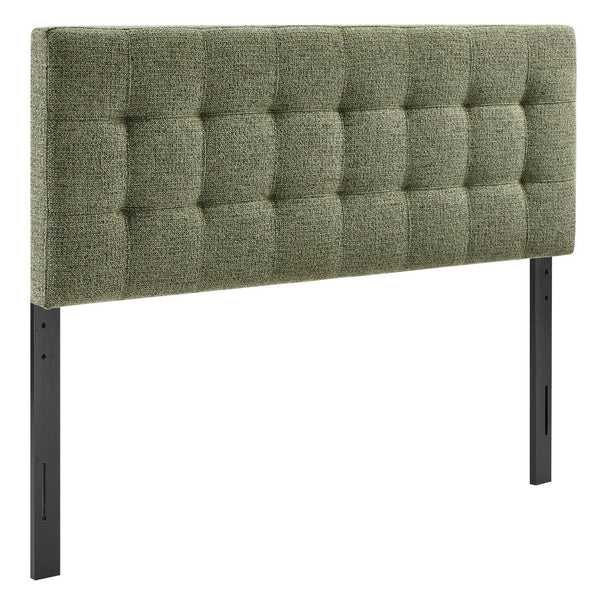 Modway Furniture Lily Modway Chenille Tufted Queen Headboard Foam Padded for Bedroom Elegance Leaf MOD-7262-LEA